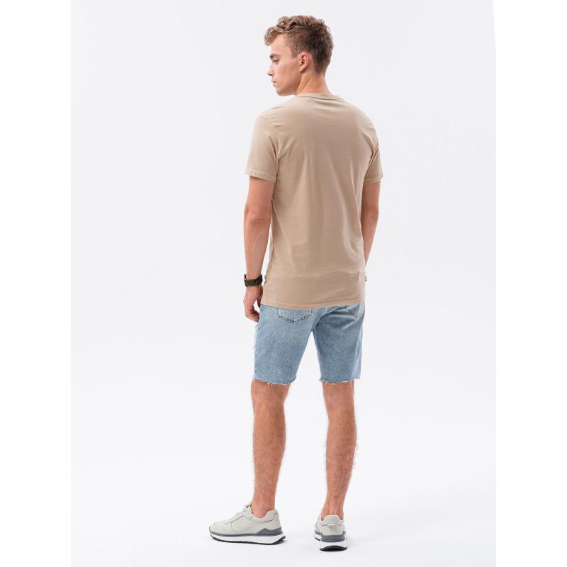 Pánske jednofarebné tričko HARRIE béžová
