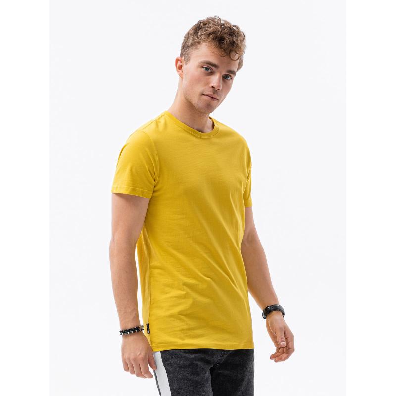 Férfi egyszínű póló HARRIE sárga
