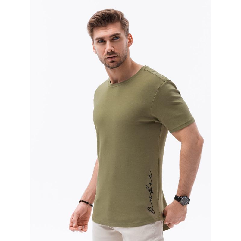 Pánské tričko s potiskem RANDELL olivová barva