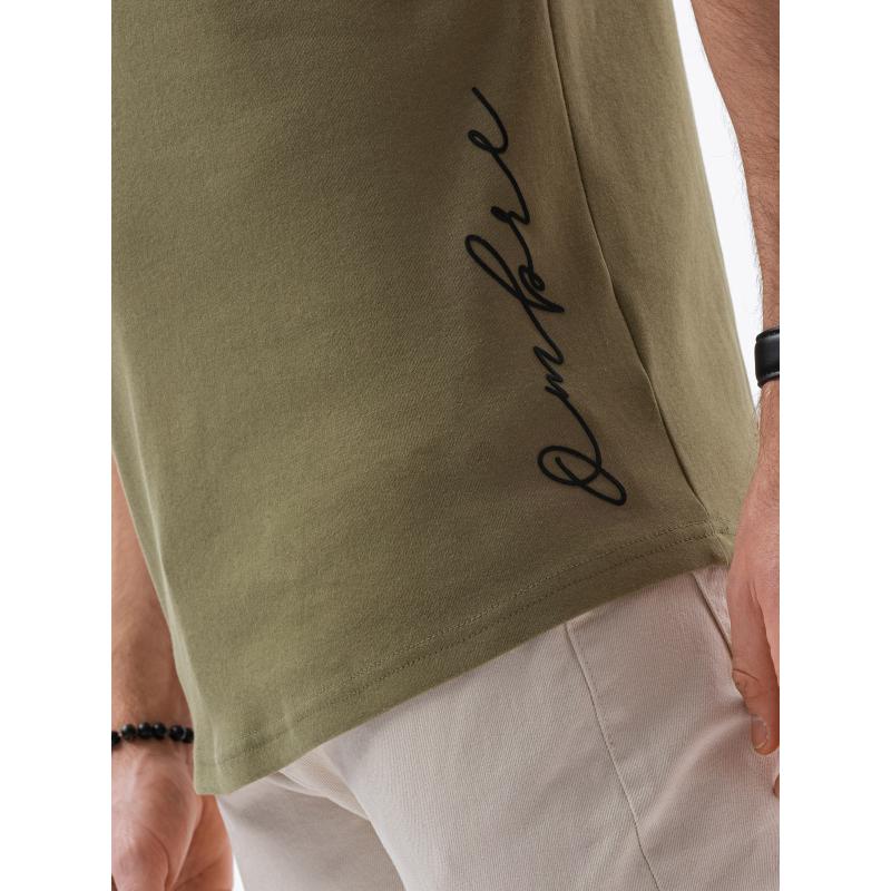 Pánské tričko s potiskem RANDELL olivová barva