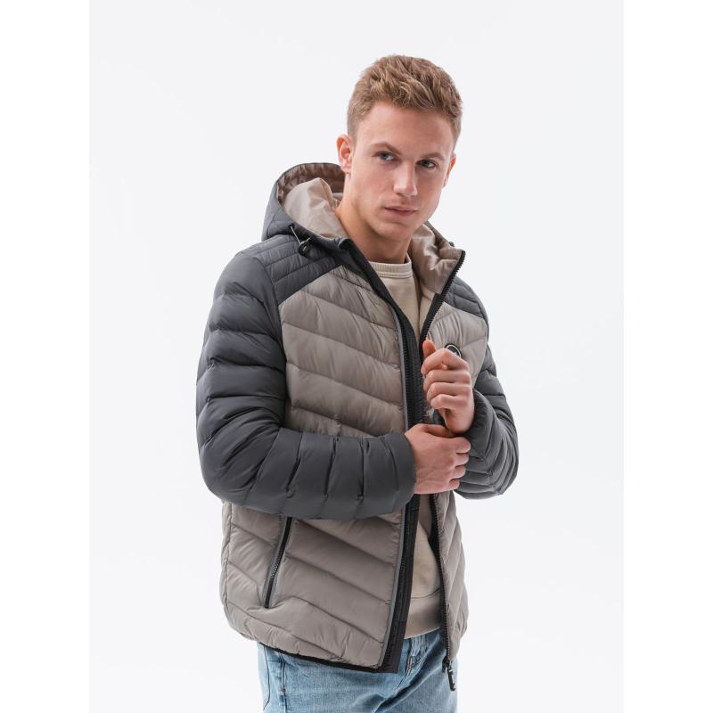 Pánska bunda prešívaná MAXIMO svetlo šedá