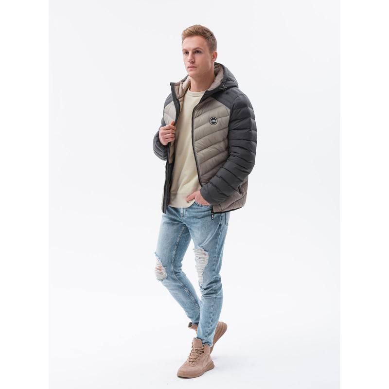 Pánska bunda prešívaná MAXIMO svetlo šedá