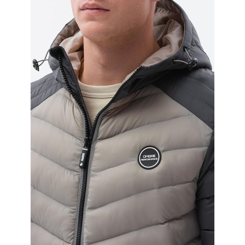 Pánska bunda prešívaná MAXIMO svetlo šedá