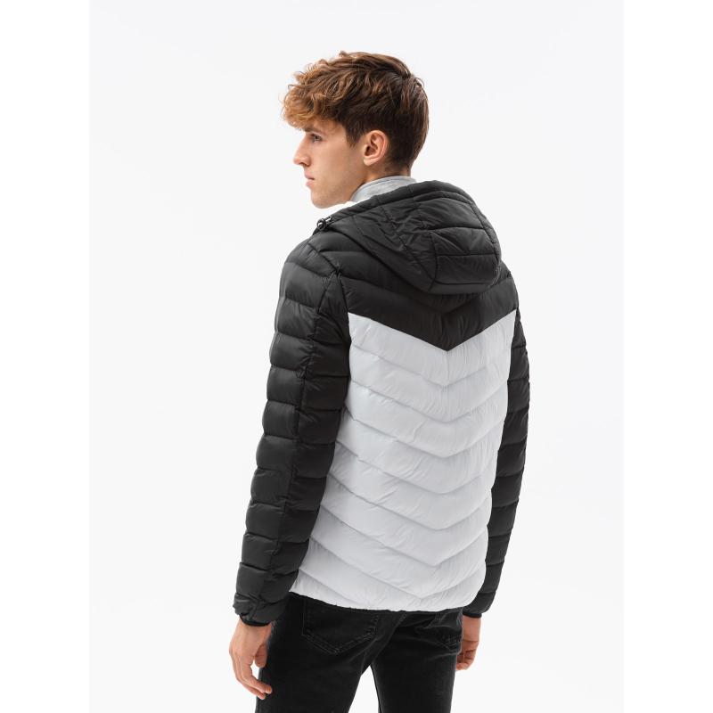 Pánska bunda prešívaná medzisezónna ELI biela