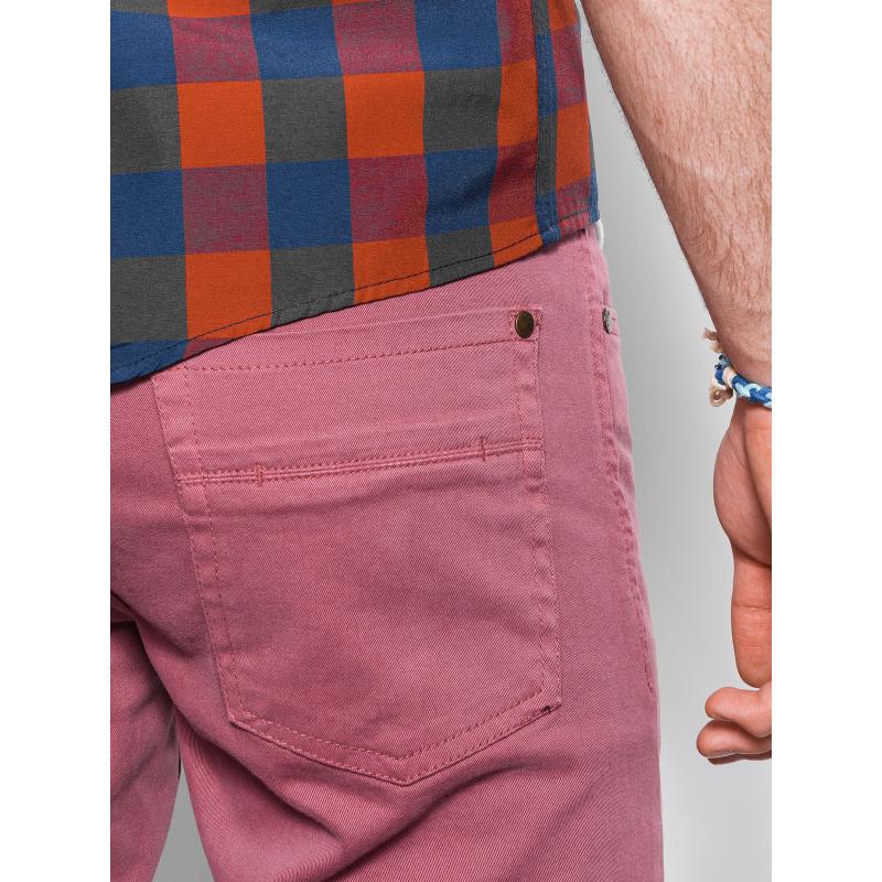 Pánské kalhoty chinos KELSEY tmavě červené