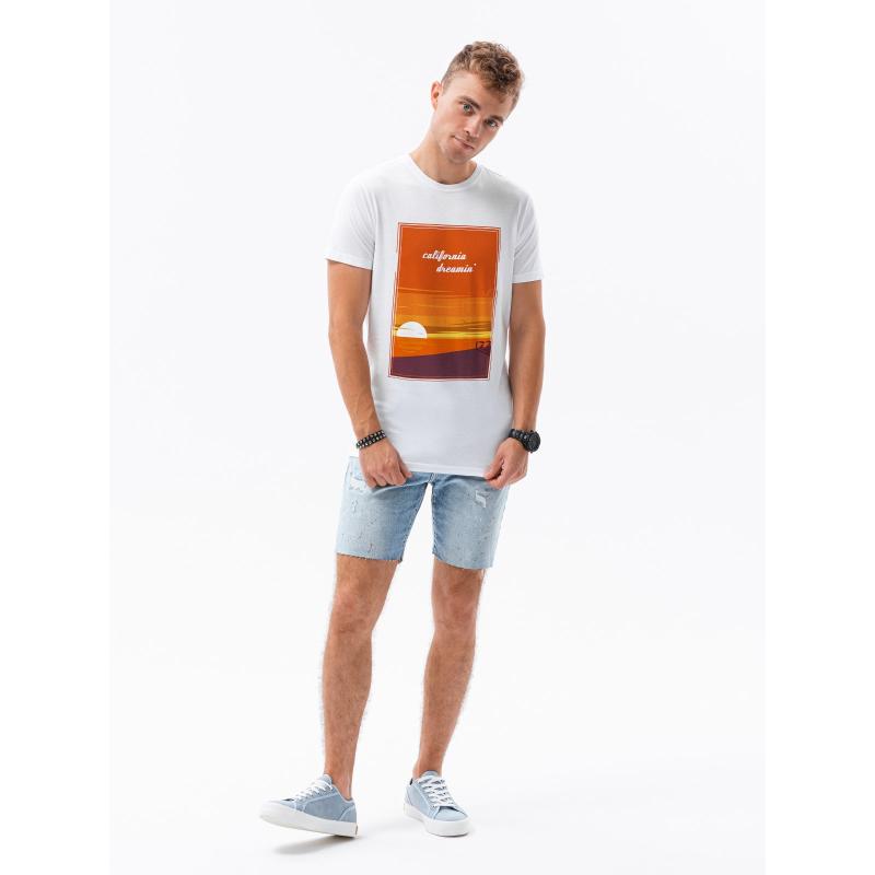 Pánske tričko s potlačou ROBBIE- biele