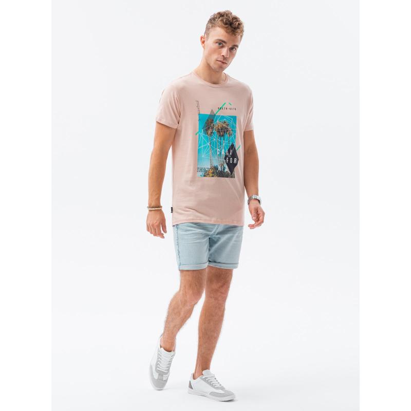 Pánske tričko s potlačou ASHLEY ružová