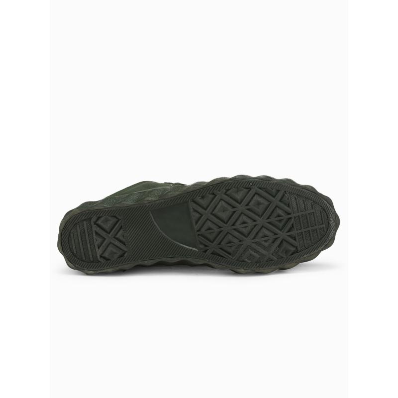 Pánské vysoké tenisky s ozdobnou vlnitou podrážkou – olivové V3 OM-FOTH-0126