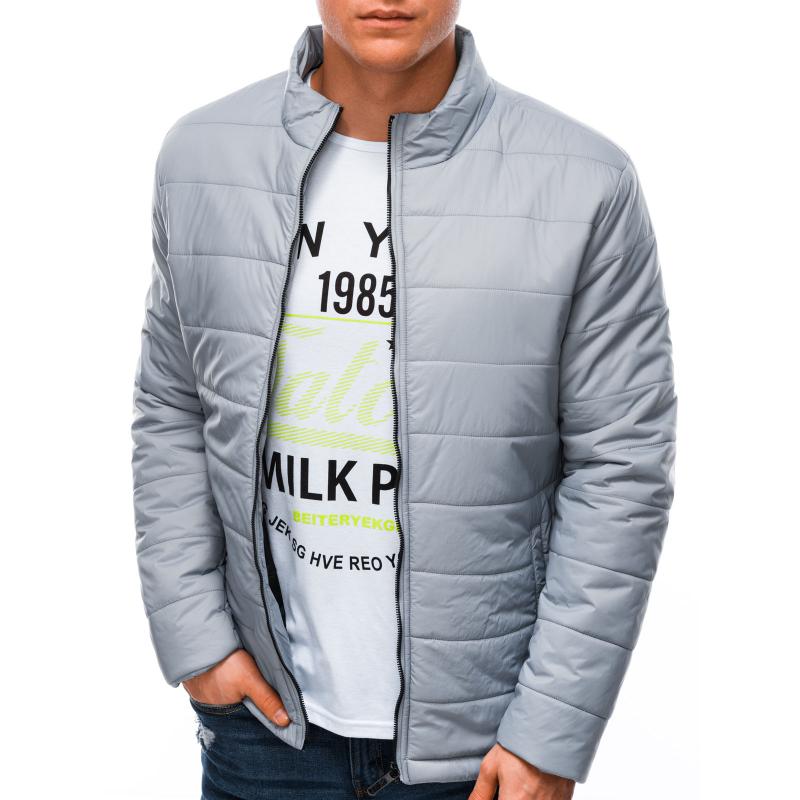 Férfi steppelt kabát RASHAD szürke