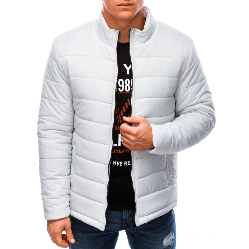 Férfi steppelt dzseki AMOS világosszürke