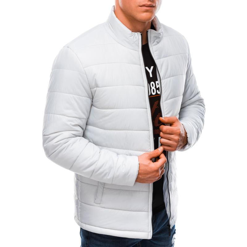 Férfi steppelt dzseki AMOS világosszürke