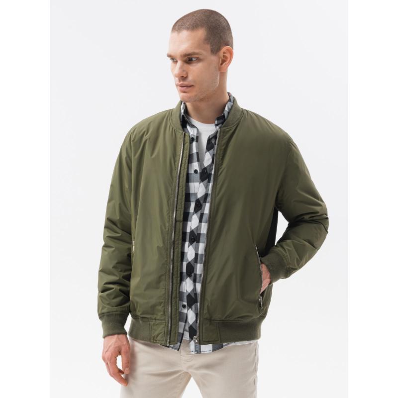 Férfi steppelt dzseki RUSSEL olívazöld