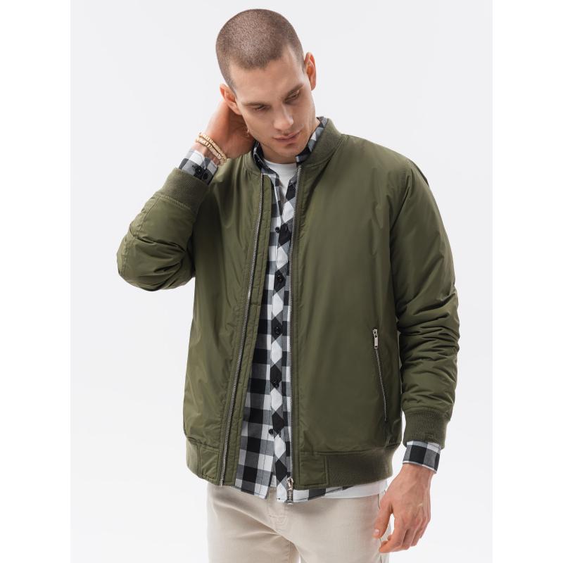 Férfi steppelt dzseki RUSSEL olívazöld