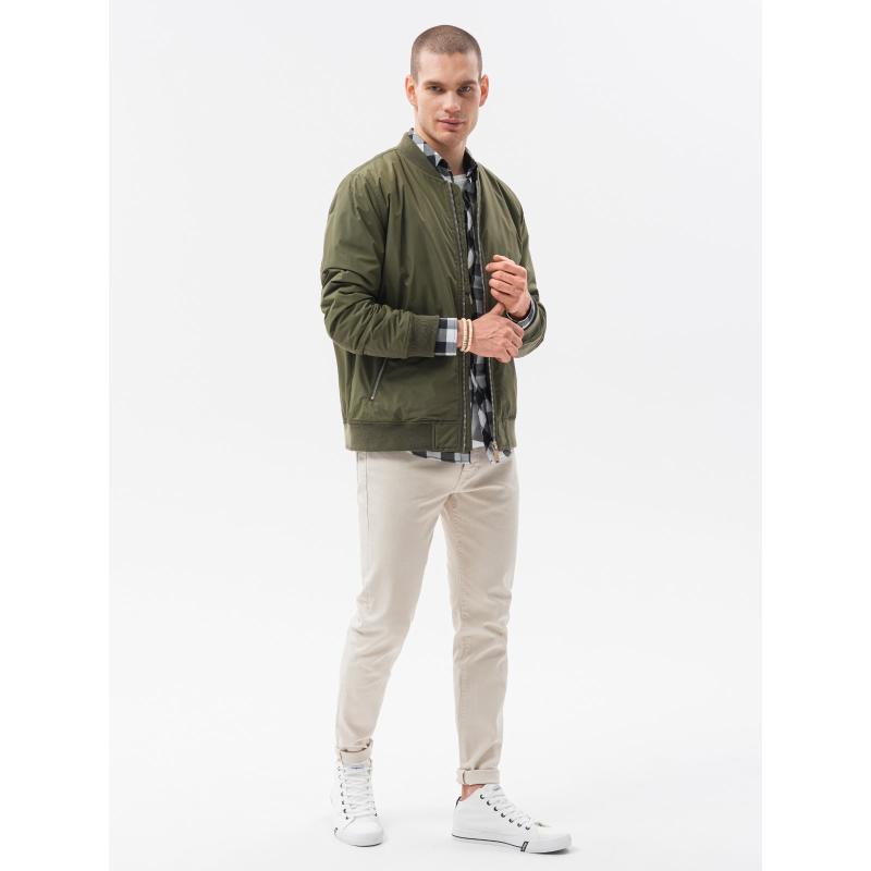Férfi steppelt dzseki RUSSEL olívazöld