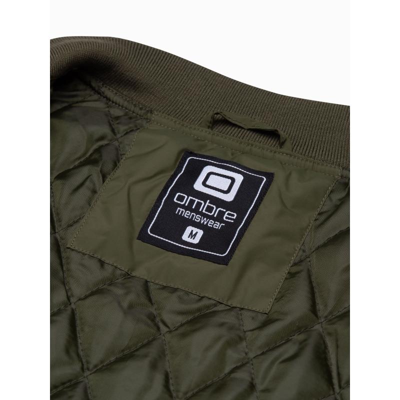 Férfi steppelt dzseki RUSSEL olívazöld