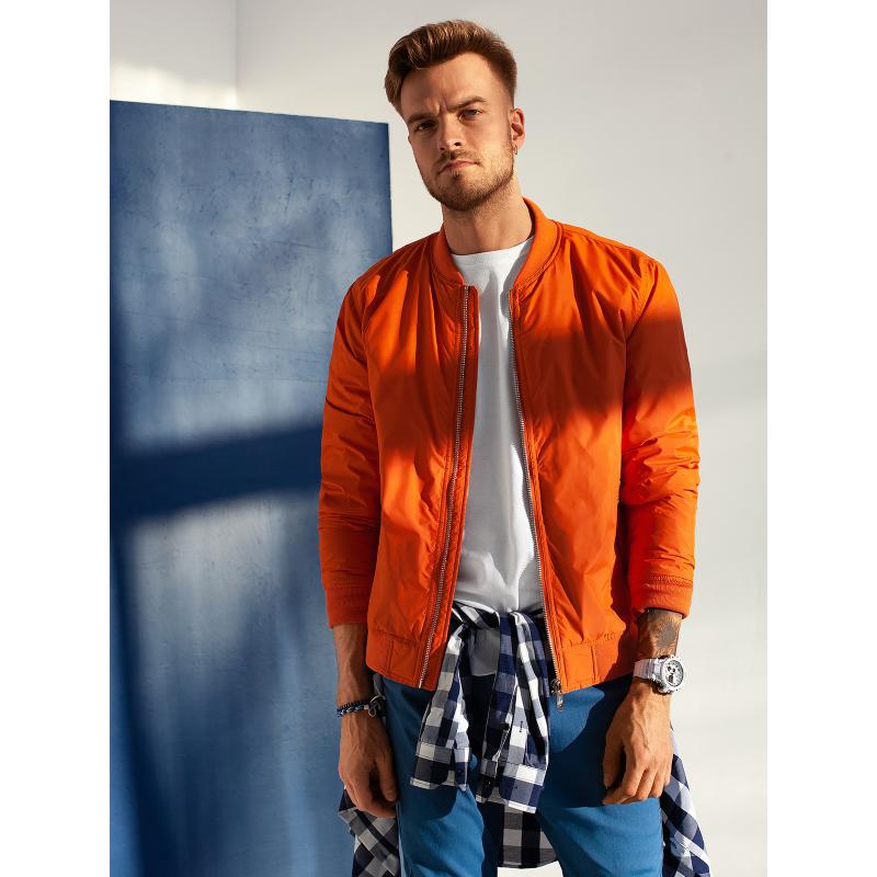 Pánská prošívaná mezisezónní bunda BENTON brick