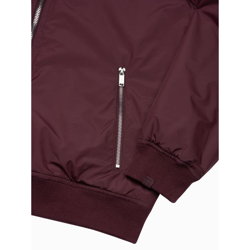 Férfi steppelt kabát IBRAHIM sötétvörös