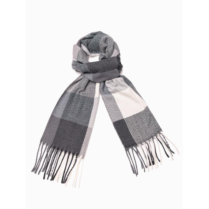 Pánska šatka - tmavosivá/biela