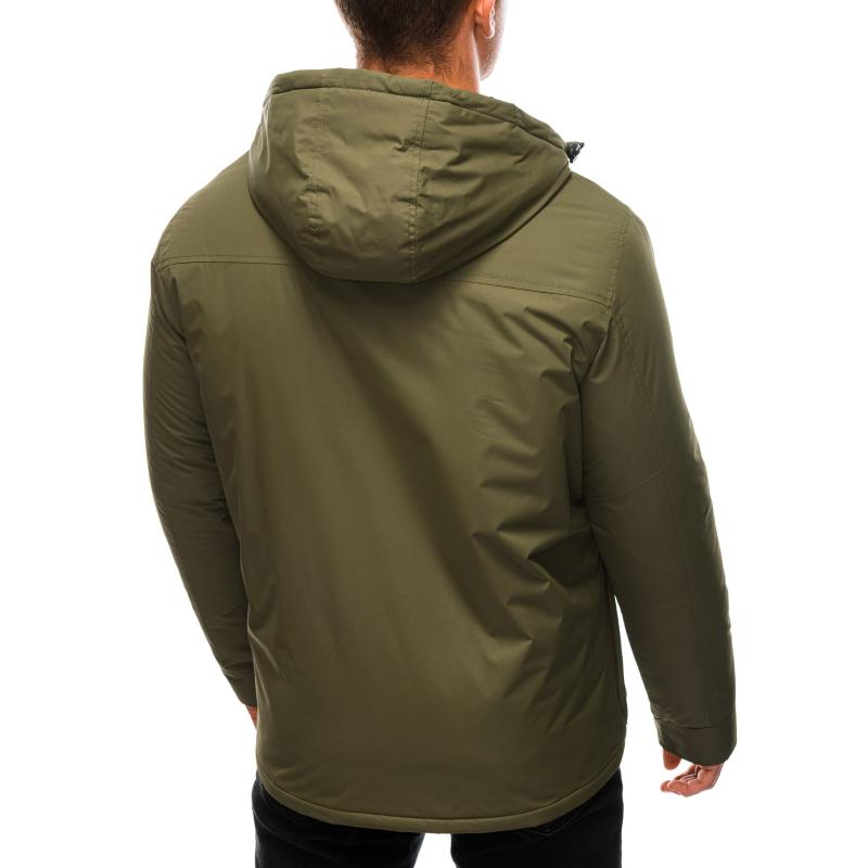 Férfi télikabát ALESS sötét olíva