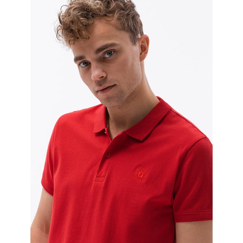 Pánska hladká polokošeľa LANE červená