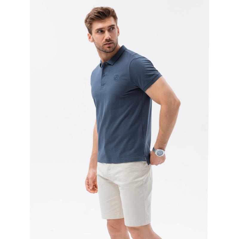 Pánska hladká polokošeľa LANE tmavo modrá