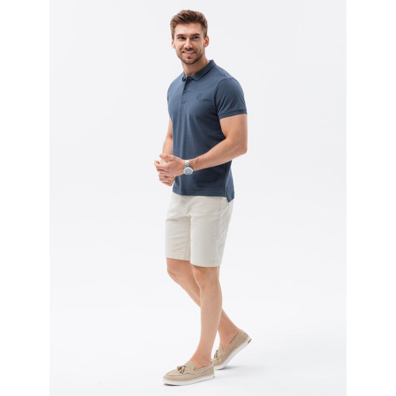 Pánska hladká polokošeľa LANE tmavo modrá