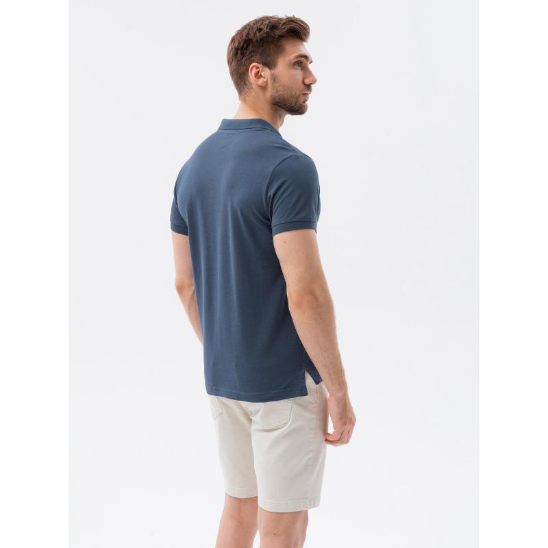 Pánska hladká polokošeľa LANE tmavo modrá