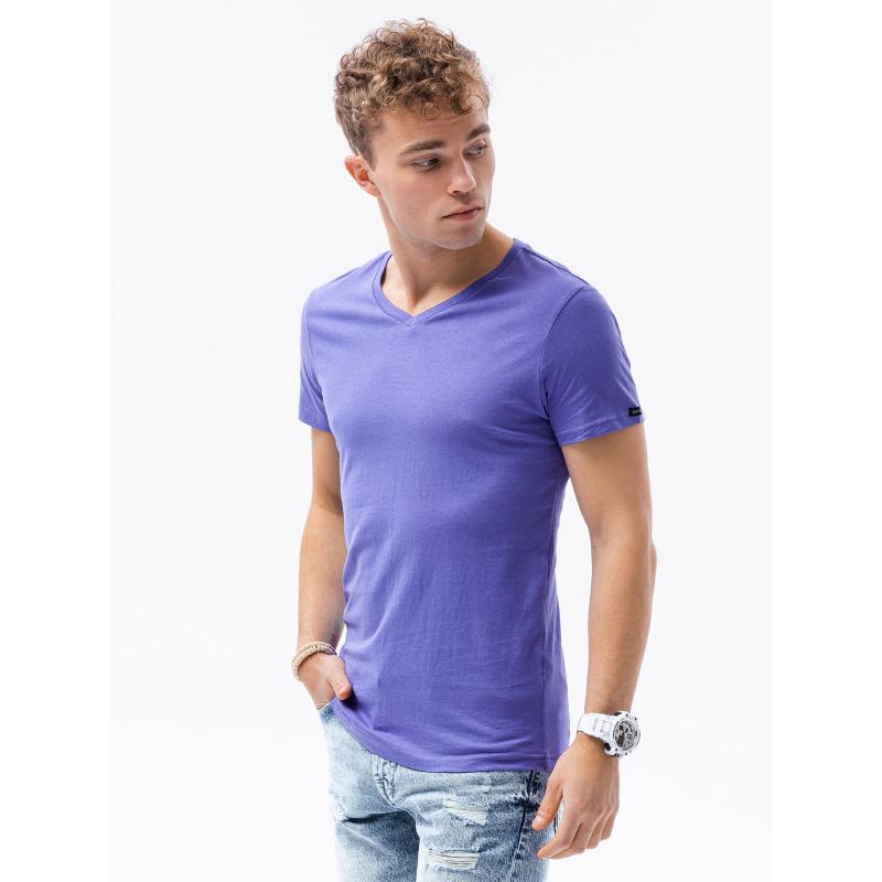 Pánské hladké tričko JADON fialová barva