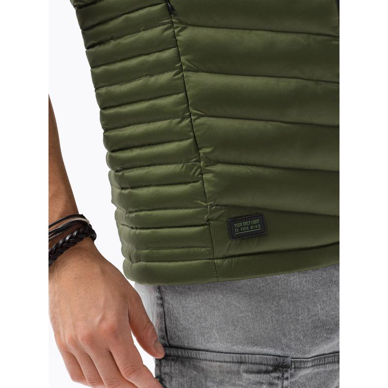 Pánská prošívaná vesta SELBY tmavě zelená 