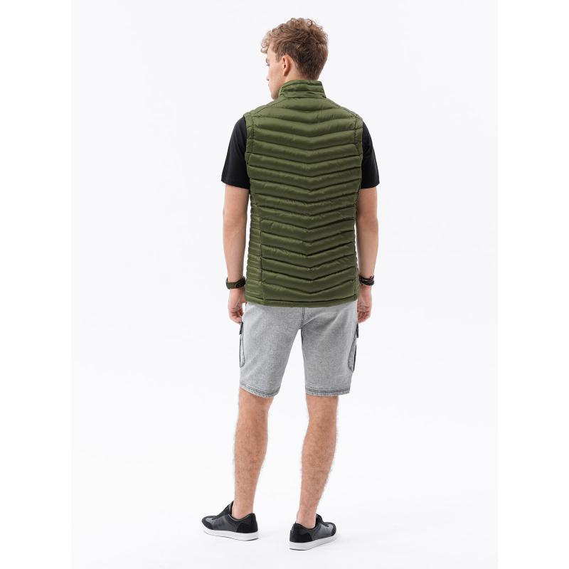 Pánská prošívaná vesta SELBY tmavě zelená 