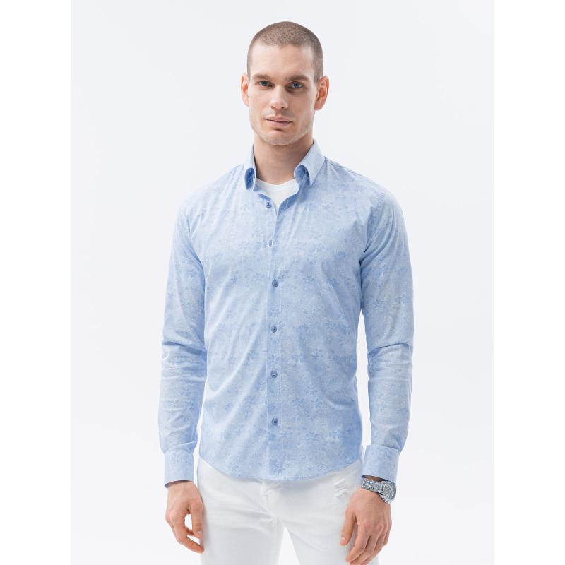 Pánská košile s dlouhým rukávem TATE světle modrá 