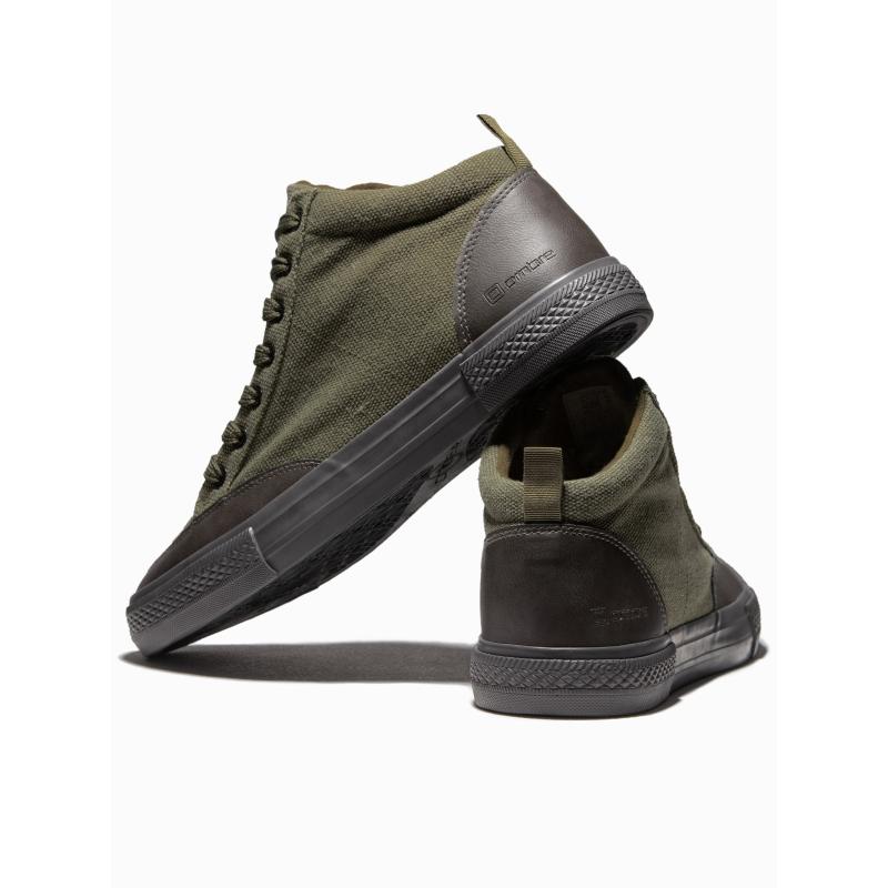 Pánské ležérní tenisky T377 - olivové V5