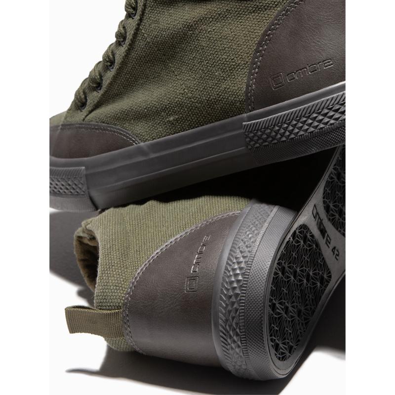 Pánské ležérní tenisky T377 - olivové V5