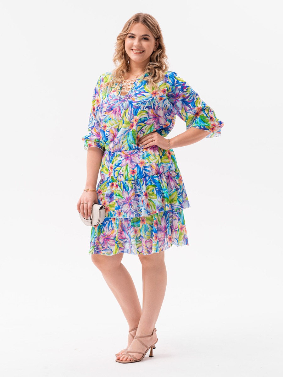 Dámské šaty Plus Size LINNIE bílé