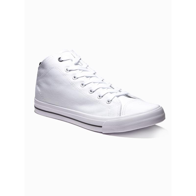 Pánské vysoké tenisky T389 – bílé