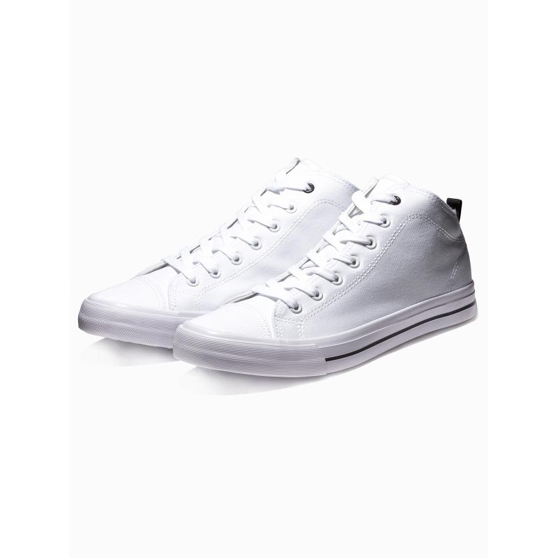 Pánské vysoké tenisky T389 – bílé