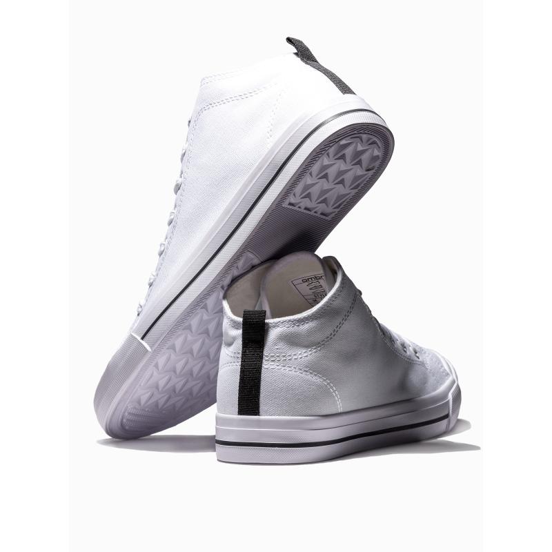 Pánské vysoké tenisky T389 – bílé