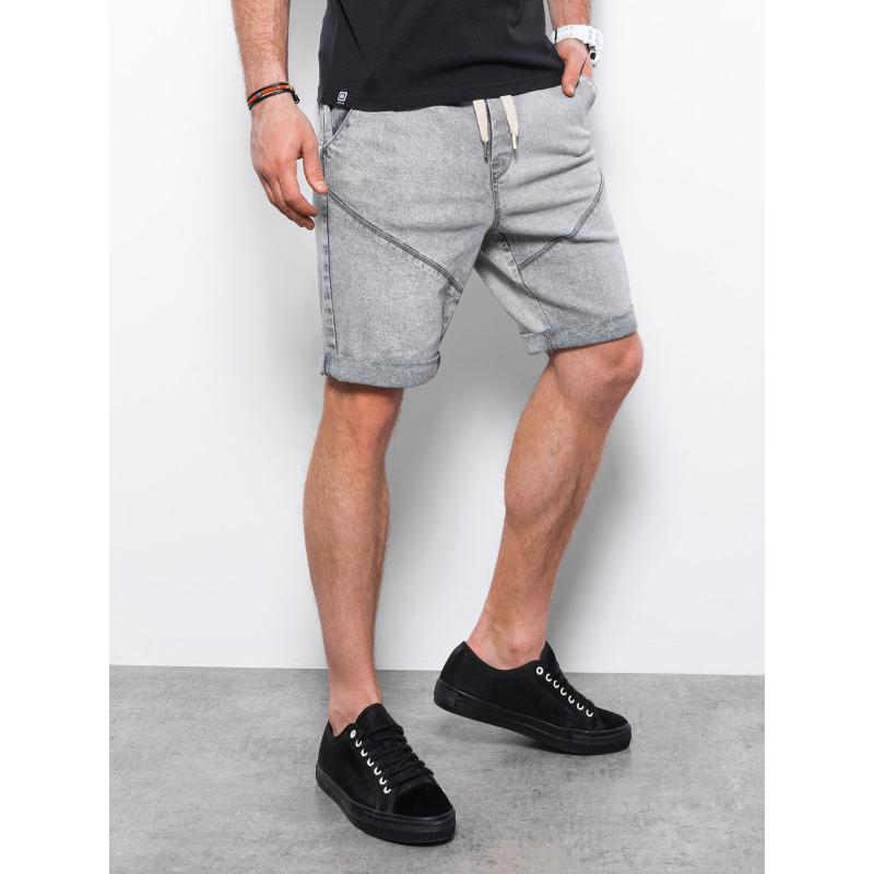 Pánske džínsové kraťasy NELSON šedé