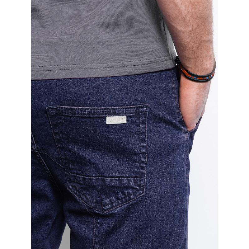 Pánske džínsové kraťasy NELSON fialové