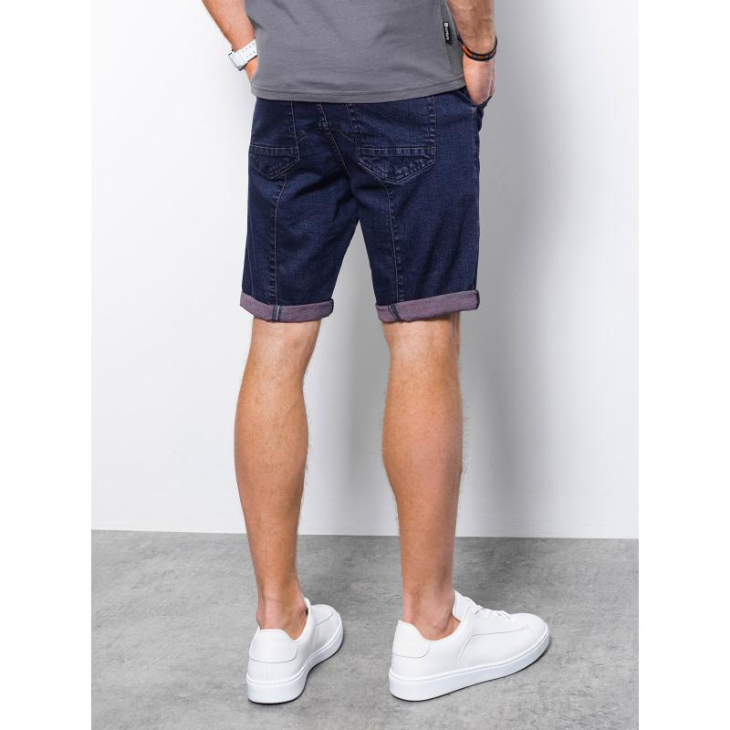 Pánske džínsové kraťasy NELSON fialové