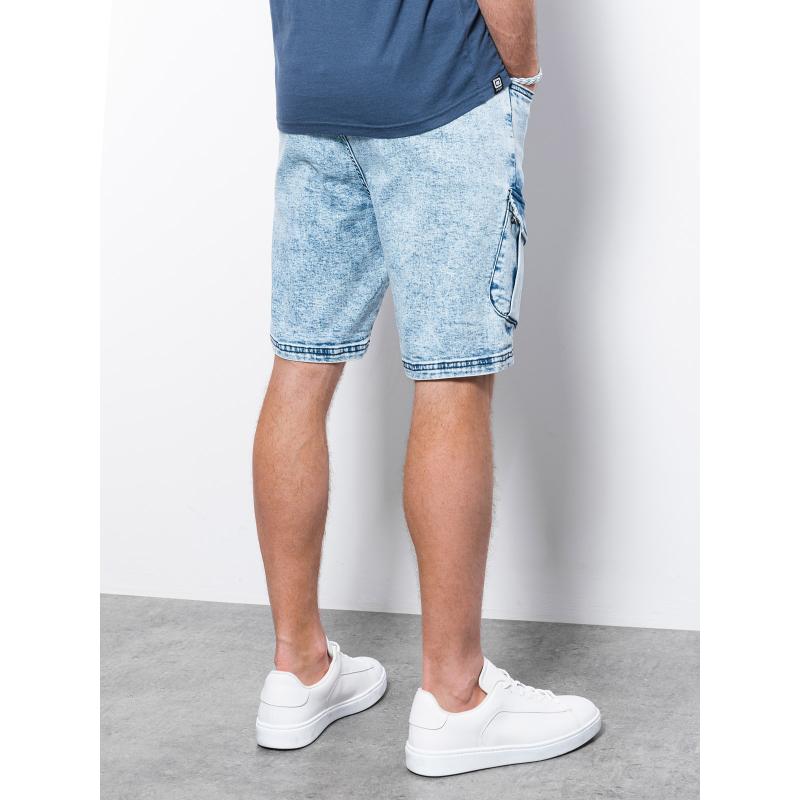 Pánske džínsové kraťasy CREW svetlé džínsy