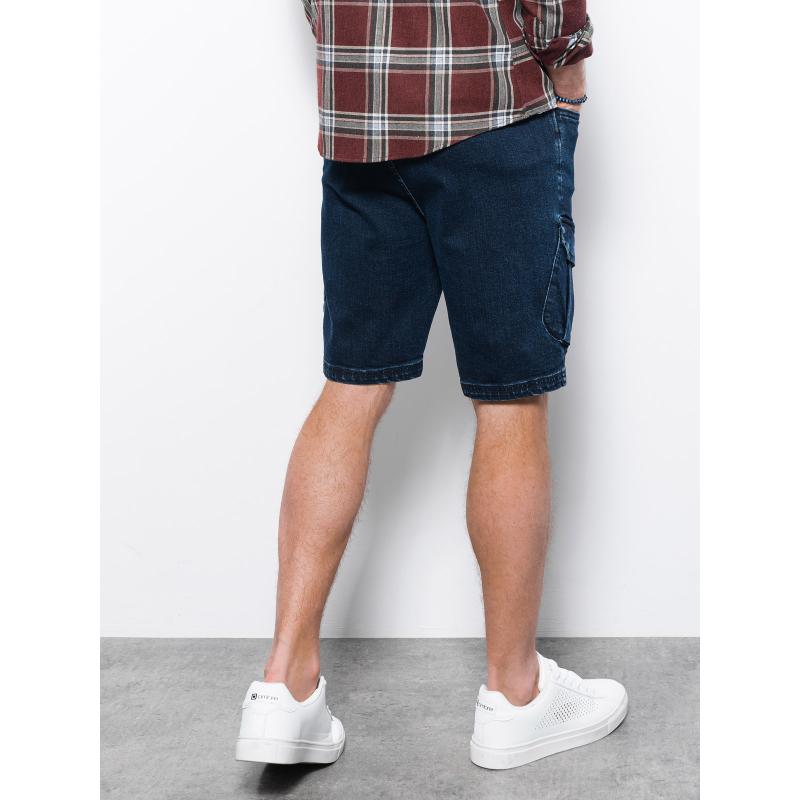 Pánske džínsové kraťasy CREW tmavé džínsy