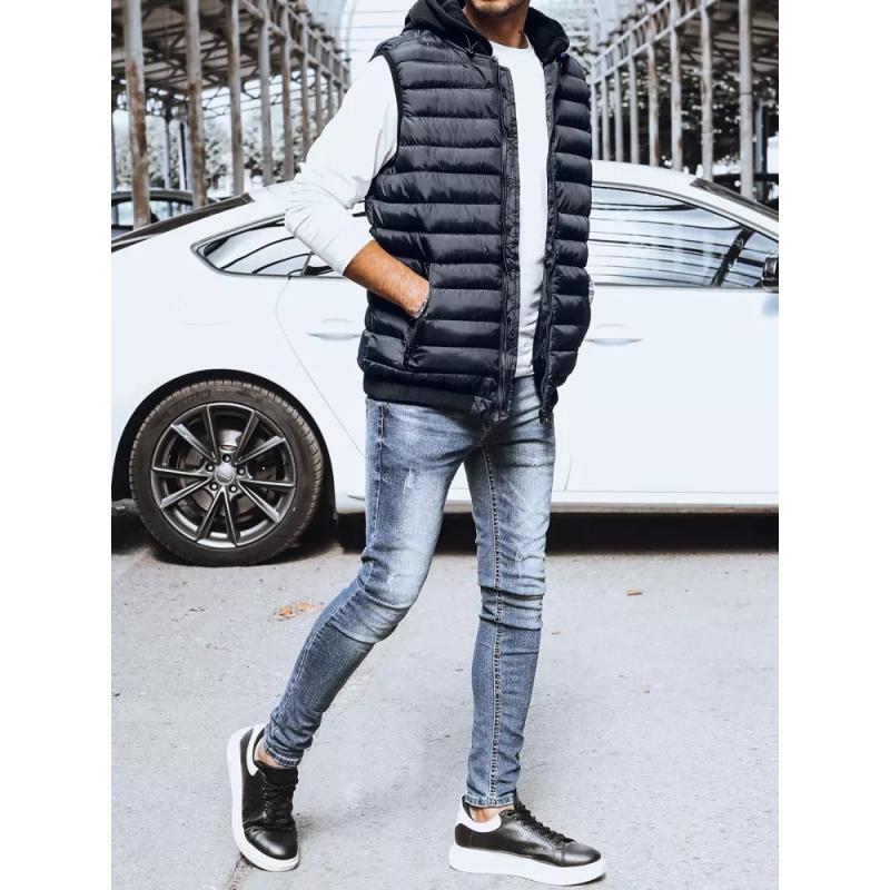 Pánská vesta prošívaná FITA modrá