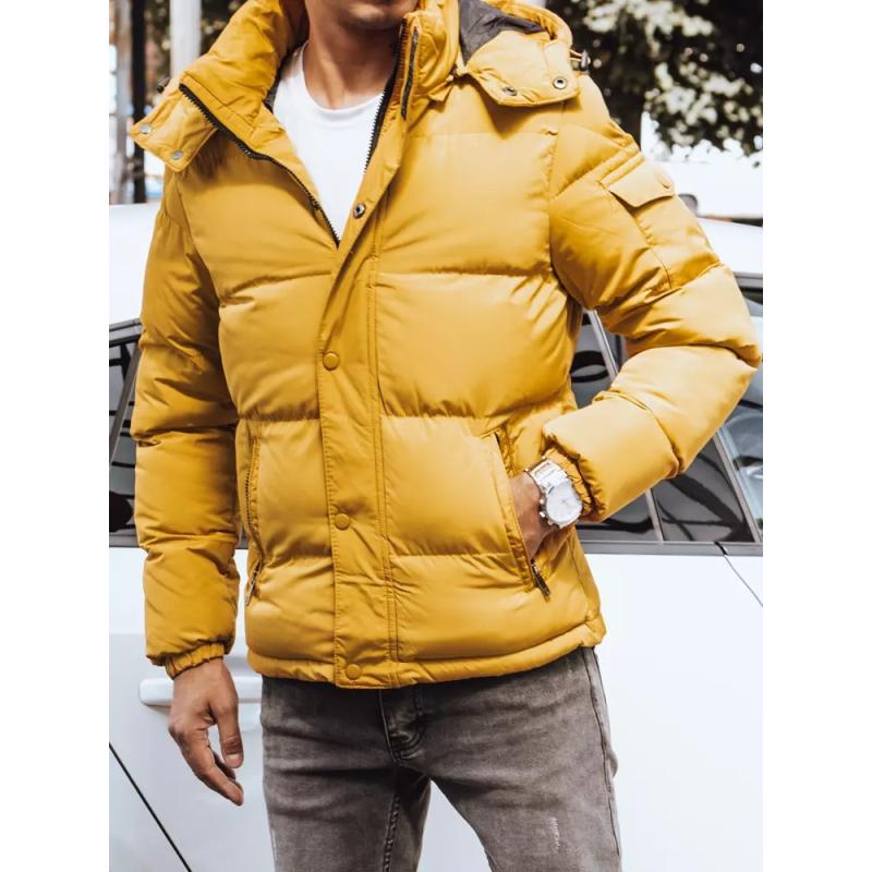 Férfi téli steppelt kabát WINA sárga