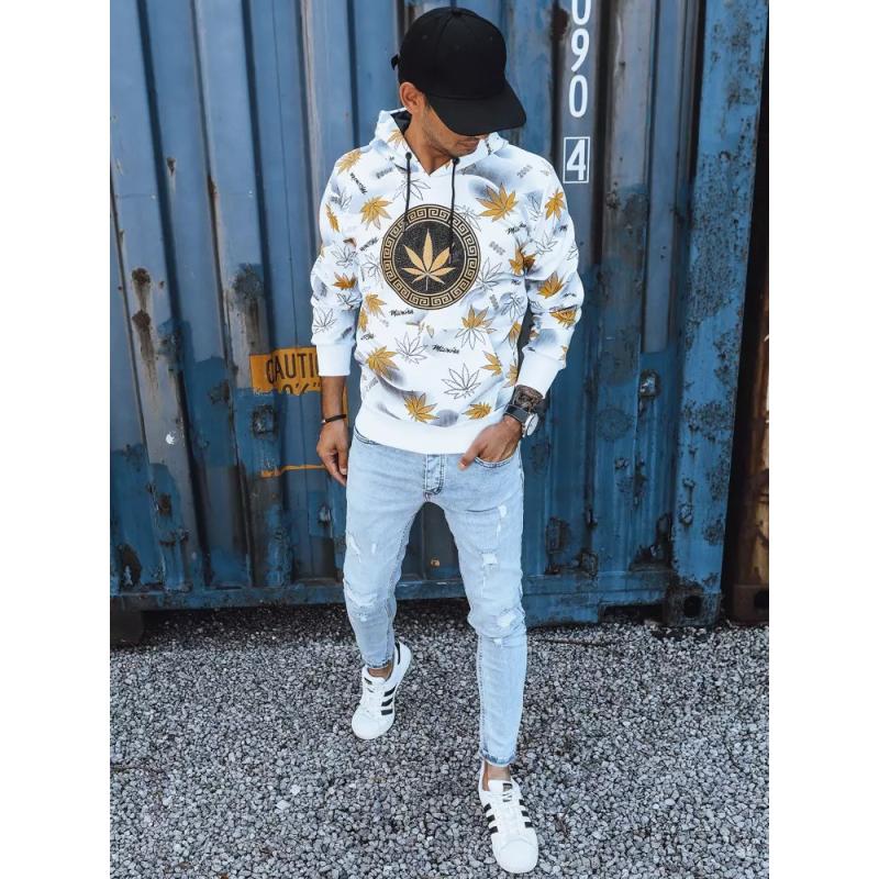 Pánska mikina s potlačou ERBA biela