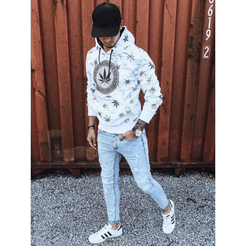 Pánská mikina s potiskem LIMA bílá