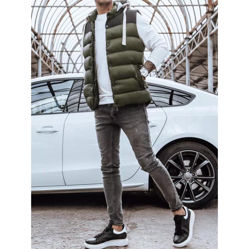 Férfi kapucnis mellény TROY zöld