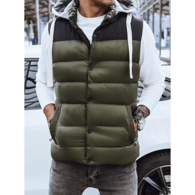 Férfi kapucnis mellény TROY zöld