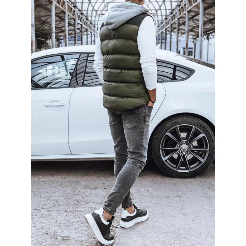 Férfi kapucnis mellény TROY zöld