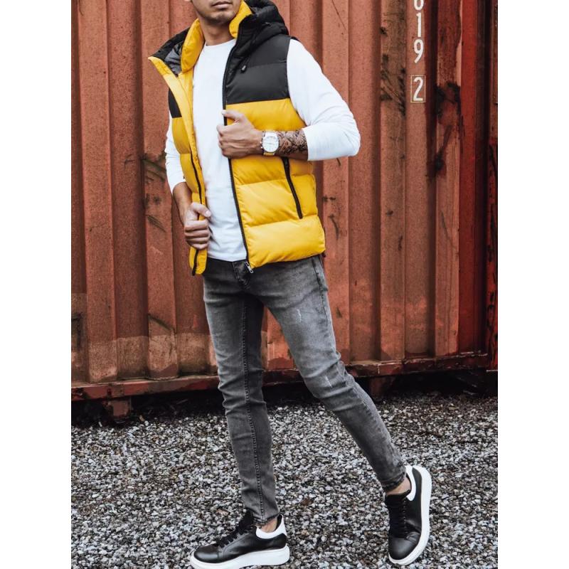 Férfi steppelt mellény IMMA sárga